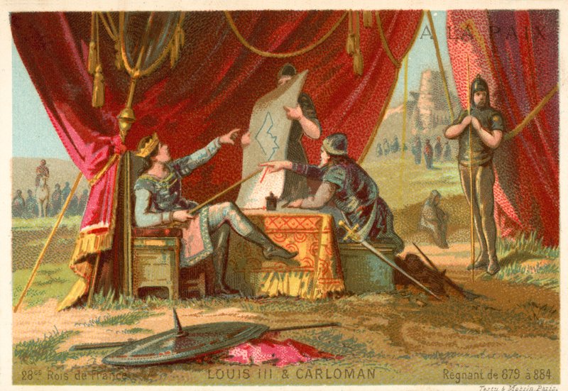 Louis III og Carloman, frankernes konge af French School