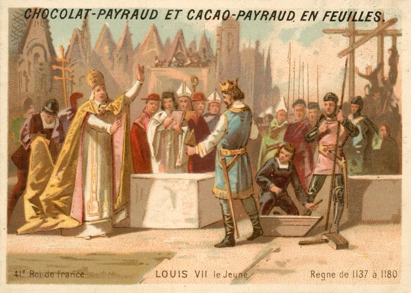 Louis VII af Frankrig af French School