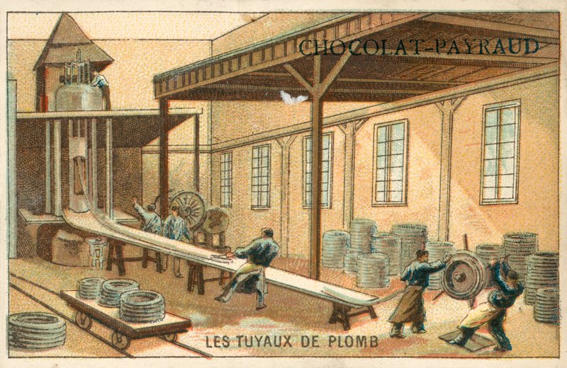 Fremstilling af blyrør af French School