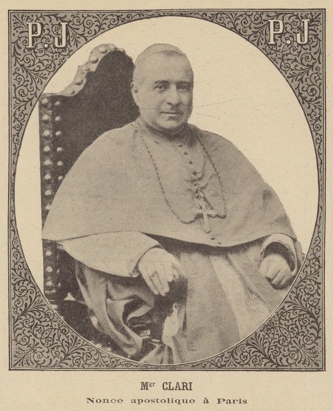 Monsignor Clari, pavelige nuntius til Paris af French School