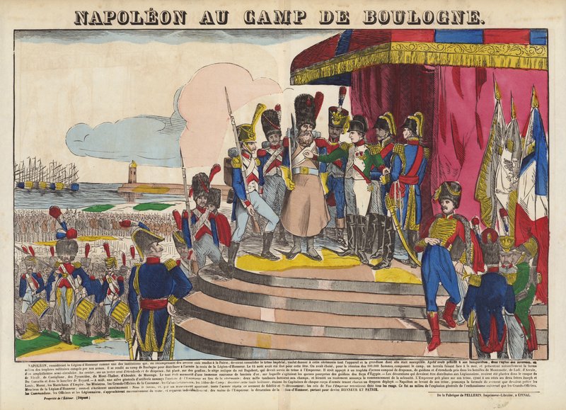 Napoleon ved Camp De Boulogne af French School