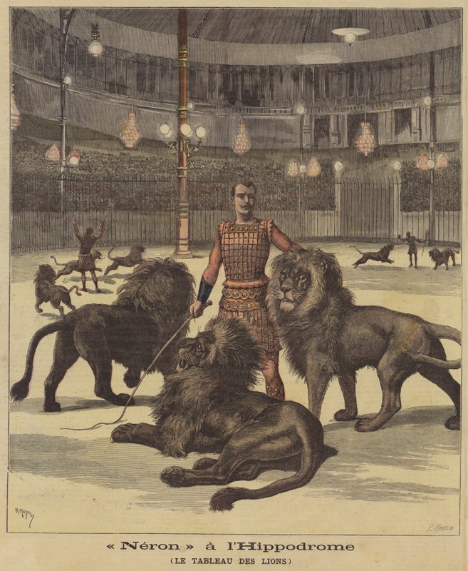 Nero, pantomime på Hippodromen, Paris af French School