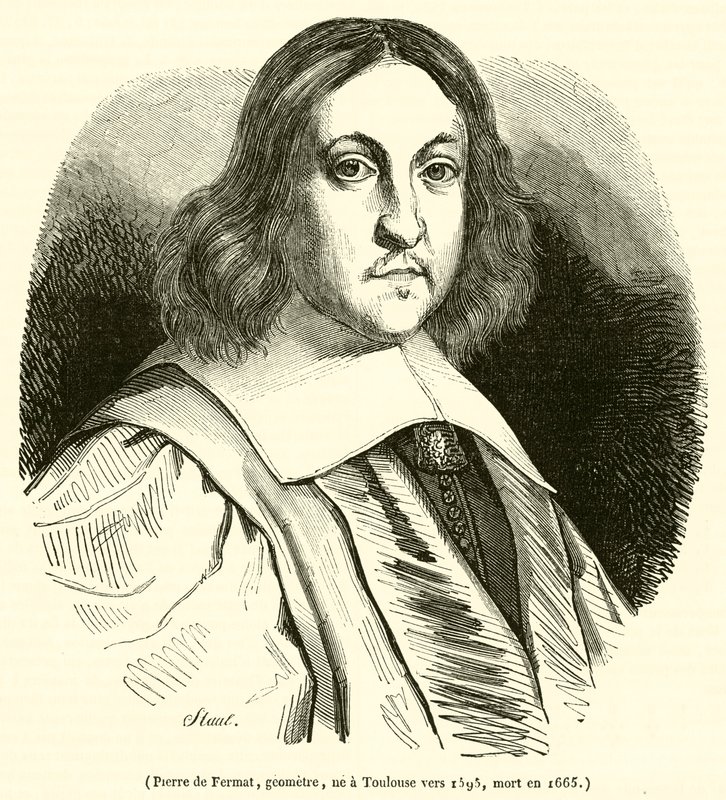 Pierre de Fermat, landmåler, født i Toulouse omkring 1595, død i 1665 af French School