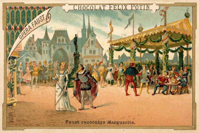 Scene fra Faust, en opera af Charles Gounod af French School