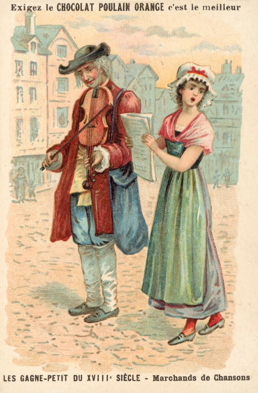 Sælgere af sange, 1700-tallet af French School