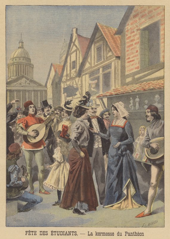 Studentermesse i Pantheon, Paris af French School