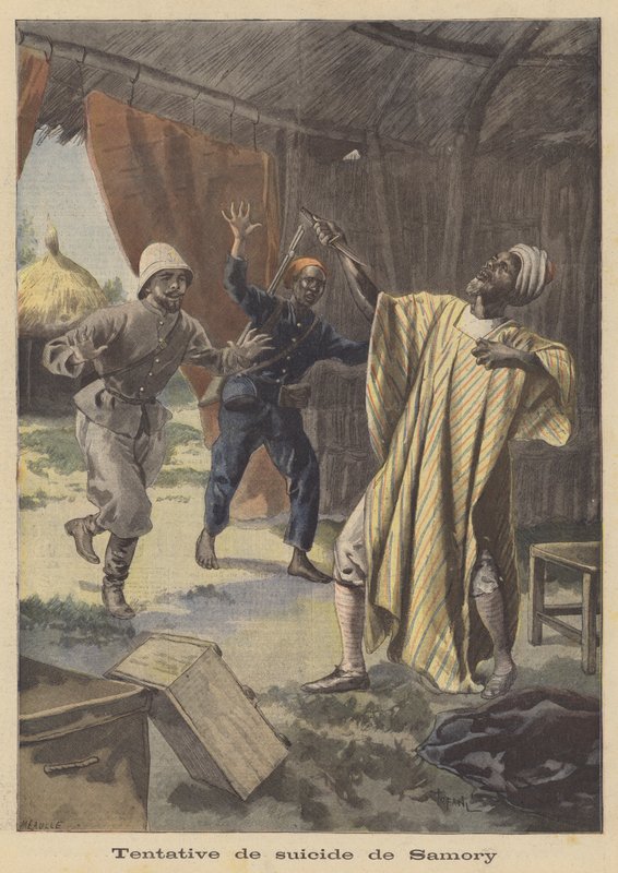 Selvmordsforsøg af Samory Toure af French School