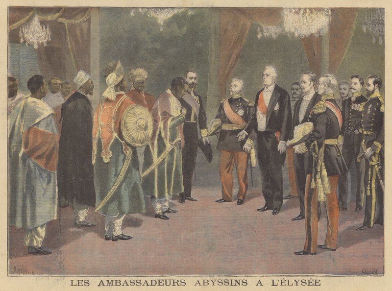 De abessiniske ambassadører ved Elysee-paladset af French School
