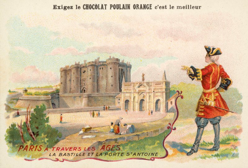 Bastillen og Porte Saint-Antoine, Paris af French School