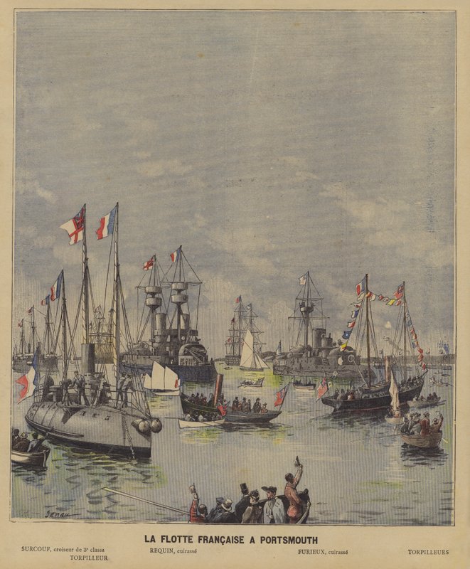 Den franske flåde ved Portsmouth af French School
