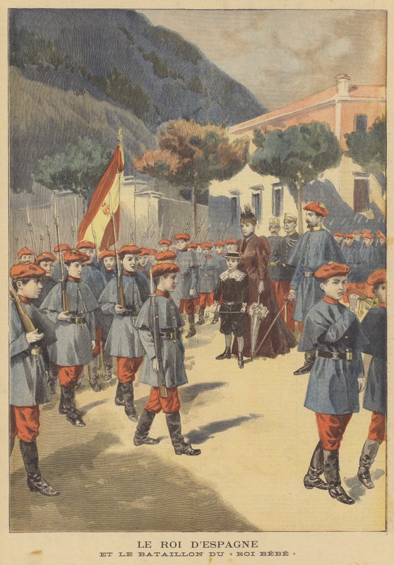 Kongen af Spanien og hans bataljon af børnevagter af French School