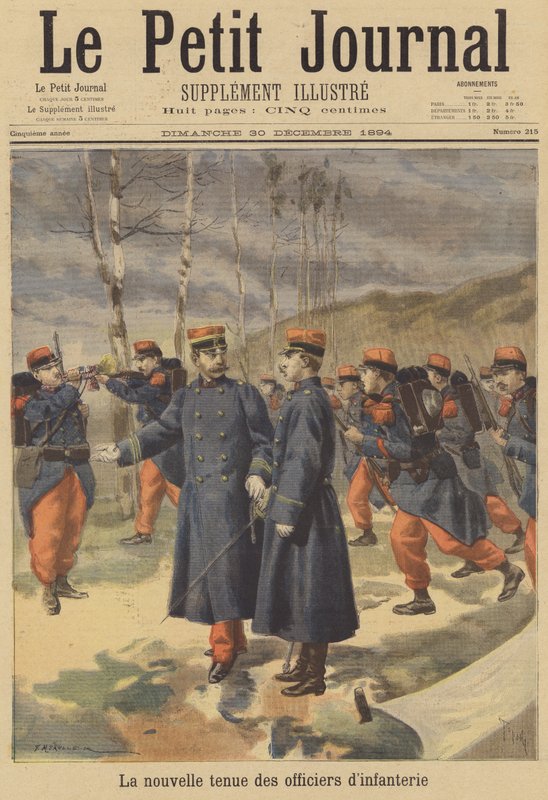 Den nye uniform til franske infanteriofficerer af French School