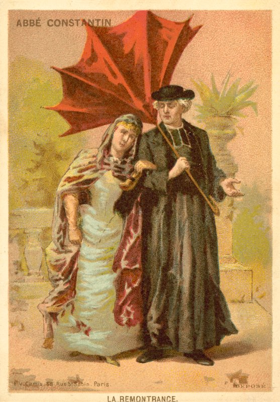 Remonstrationen. Scene fra LAbbe Constantin af French School