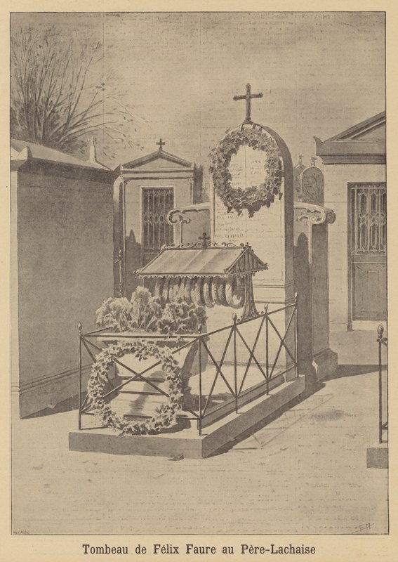 Præsident Felix Faures grav på Pere Lachaise-kirkegården, Paris af French School