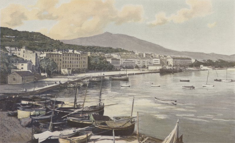 Ajaccio, Havn og By af French Photographer