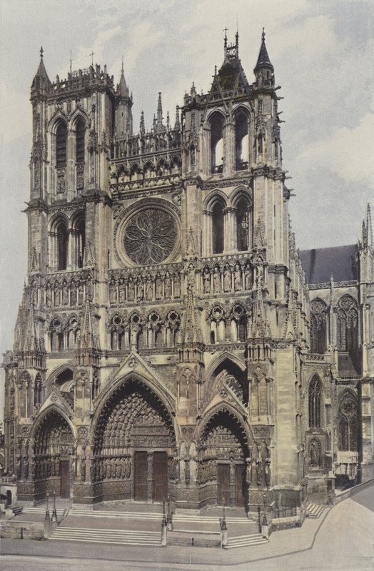 Amiens, katedralens facade af French Photographer