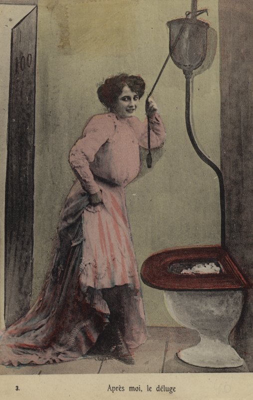 Apres Moi, Le Deluge; Pige på toilet af French Photographer