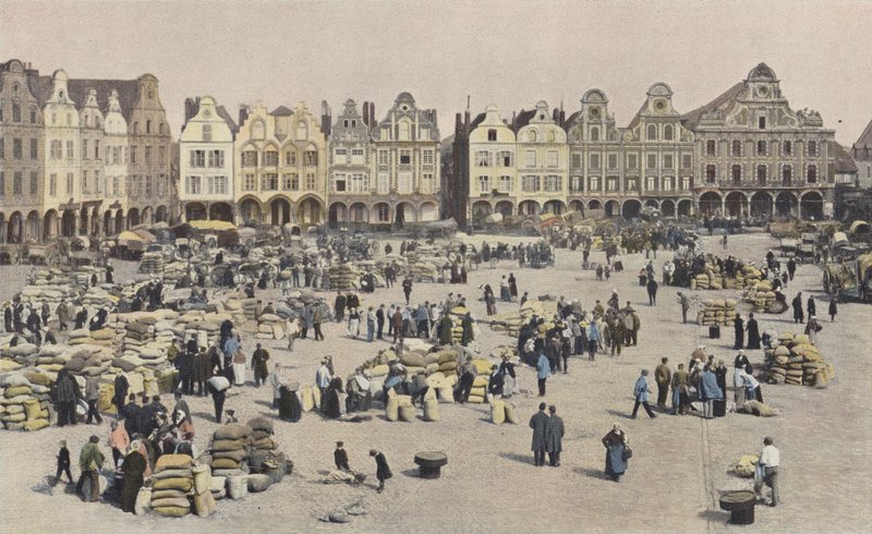 Arras, La Grande Place, en dag med kornvandring af French Photographer