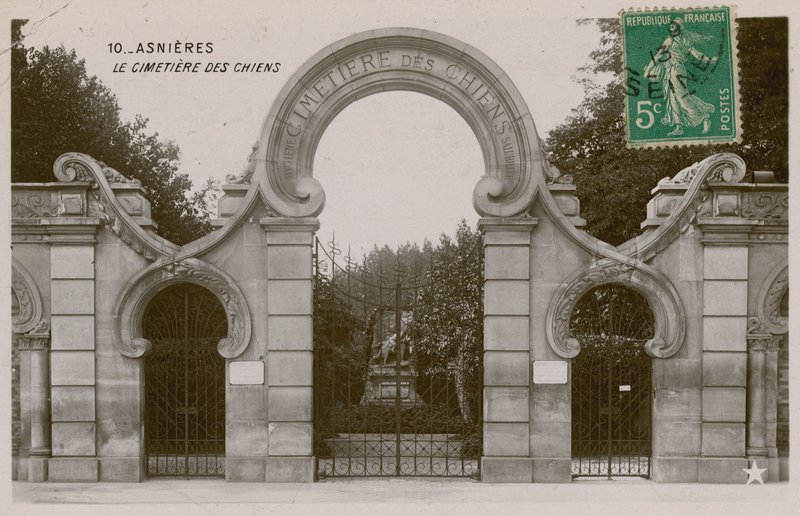 Asnieres, hundekirkegården. Postkort sendt i 1913. af French Photographer