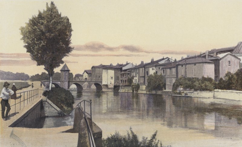 Bar-le-Duc, Notre-Dame-broen, på Ornain af French Photographer