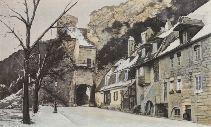 Besancon, Porte Taillee, Udsigt taget fra siden af ​​byen af French Photographer