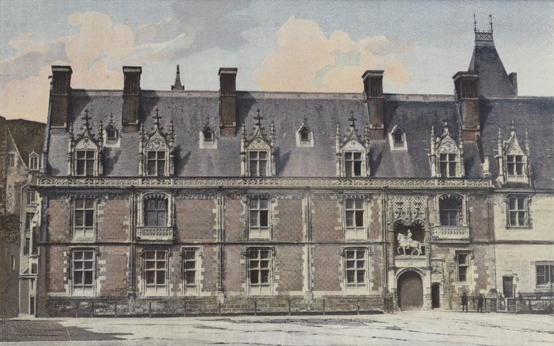 Blois, Chateau, udvendig facade på Louis XII-fløjen af French Photographer