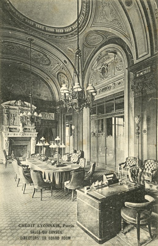 Bestyrelsesværelse, Credit Lyonnais bank, Paris (s/h foto) af French Photographer