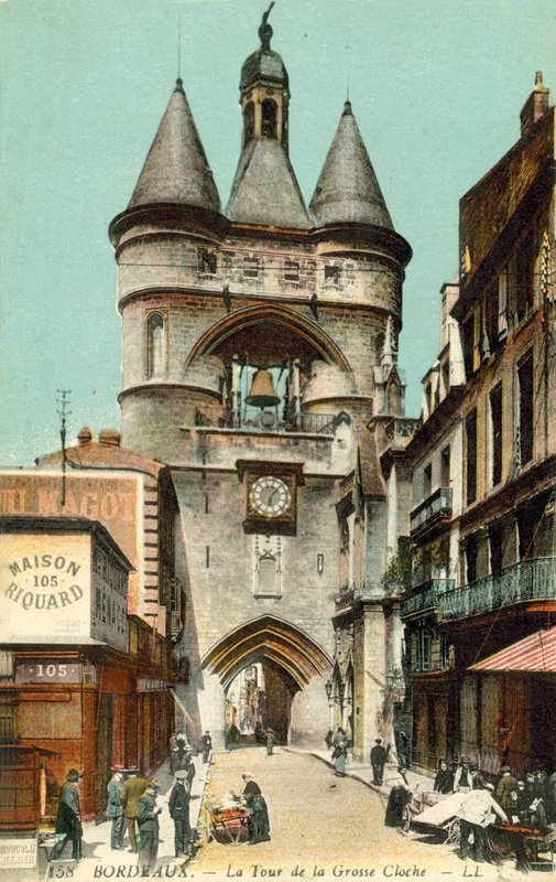 Bordeaux, Frankrig, Det Store Klokketårn af French Photographer