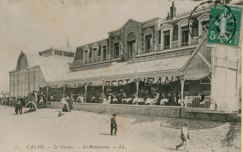 Calais, Le Casino, Le Restaurant. Postkort sendt den 14. august 1913. af French Photographer