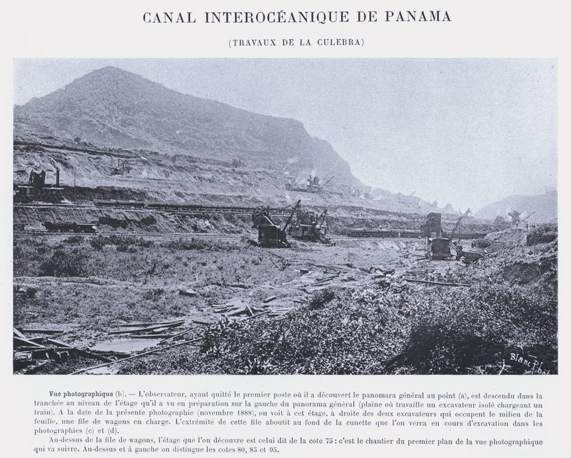 Panama Interoceanic Canal, Culebra Works (s/h-billede) af French Photographer