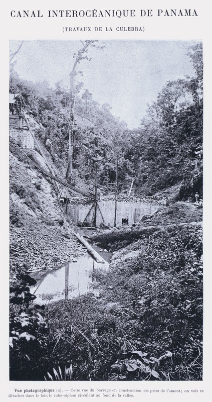 Panama Interoceanic Canal, Culebra Works (s/h-billede) af French Photographer