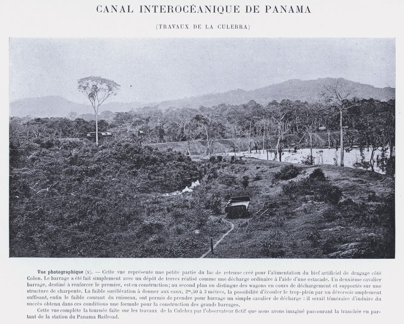 Panama Interoceanic Canal, Culebra Works (s/h-billede) af French Photographer