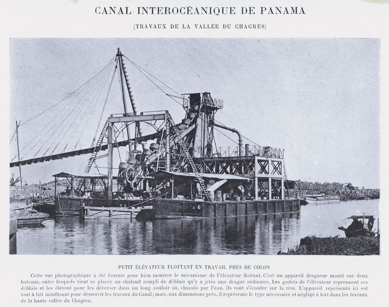 Panama Interoceanic Canal, Chagres Valley Works (s/h-billede) af French Photographer