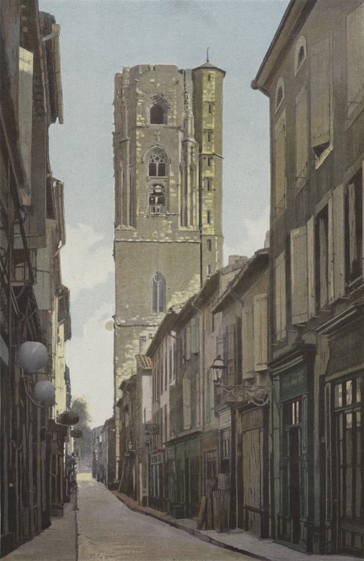 Carcassonne Lower Town, Saint-Vincent Church, Bell Tower af French Photographer