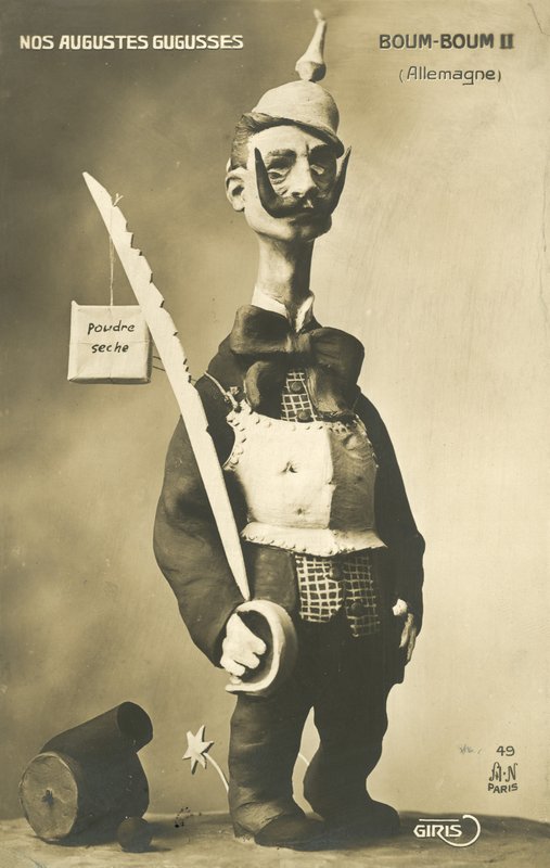 Karikatur af Kaiser Wilhelm II af Tyskland (s/h foto) af French Photographer