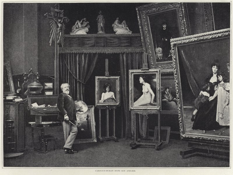Carolus-Duran i sit værksted af French Photographer