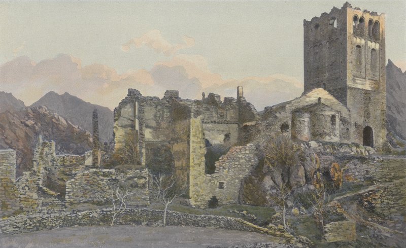 Casteil, ruinerne af det gamle kloster St-Martin-du-Canigou af French Photographer