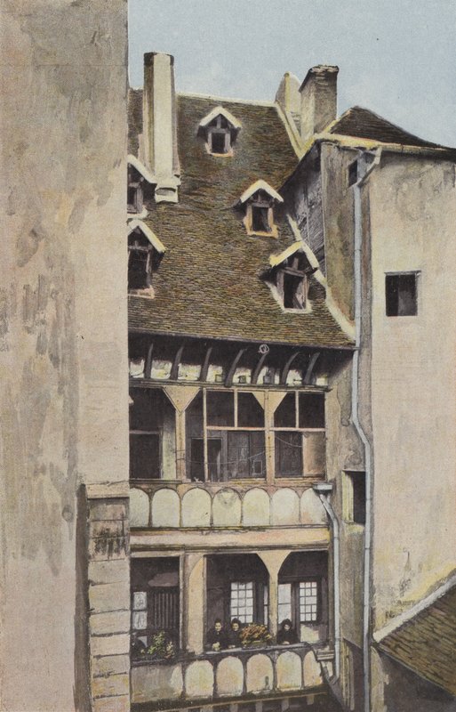Chalon-sur-Saone, Hus med 5 Lofter af French Photographer