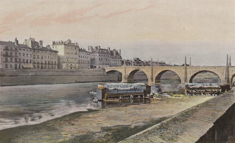 Chalon-sur-Saone, Saint-Laurent-broen af French Photographer