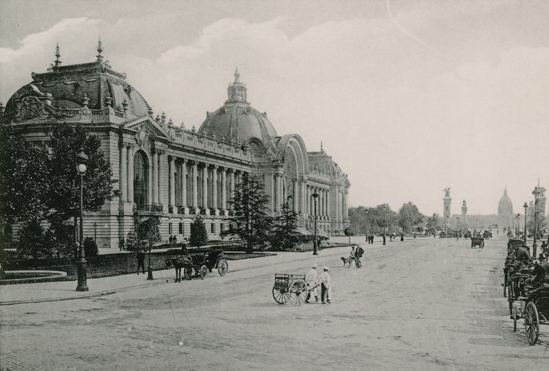 Champs-Elysees, Let Petit Palais, Champs Elysees, Det lille palads (fotogravering) af French Photographer
