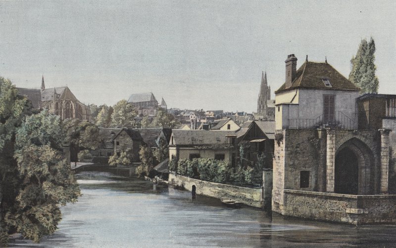 Chartres, Udsigt fra Courtille-broen af French Photographer