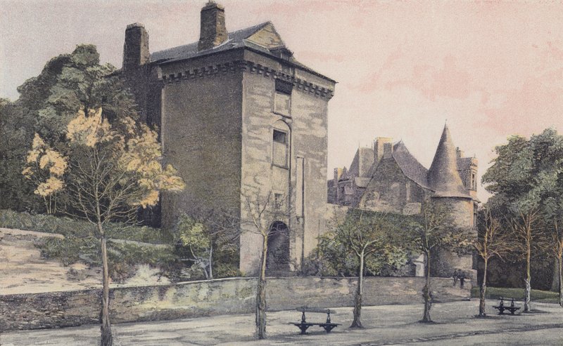 Chateaubriant, Square Keep af det gamle Chateau og Tower of the New Chateau af French Photographer