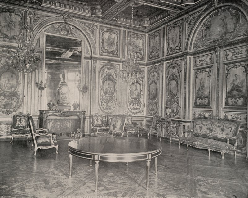 Rådgivningsrum, Fontainebleau-paladset (s/h-billede) af French Photographer