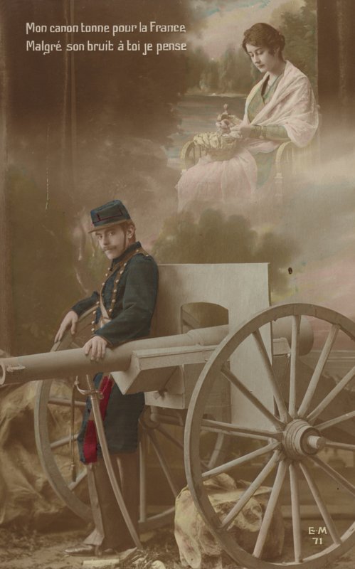 På trods af støjen fra kanonerne for Frankrig tænker jeg på dig (tonet billede) af French Photographer
