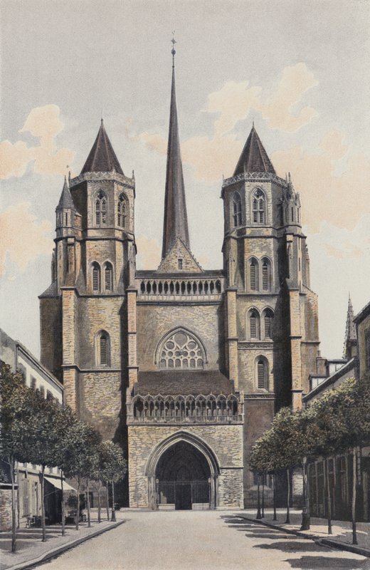 Dijon, Cathedrale Saint-Benign, Facade O af French Photographer