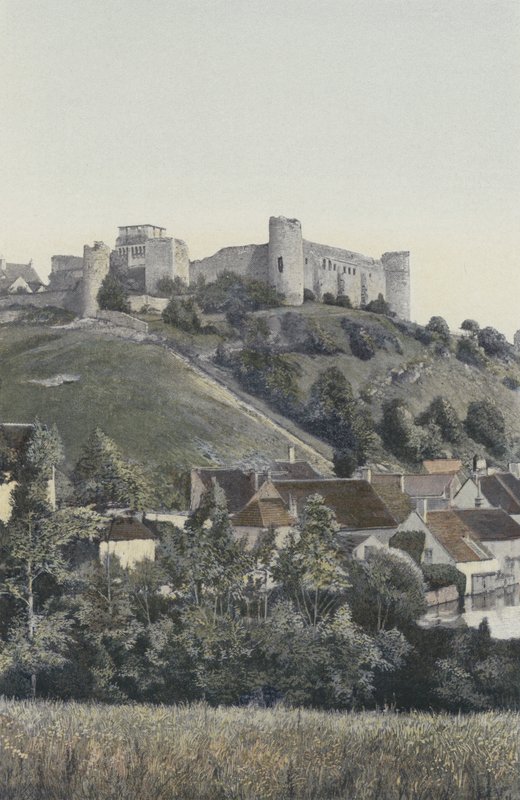 Druyes, Chateau, udsigt taget fra søen af French Photographer