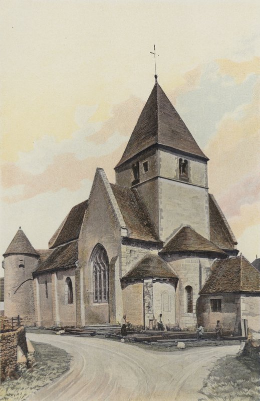 Druyes, Church, Together S E af French Photographer