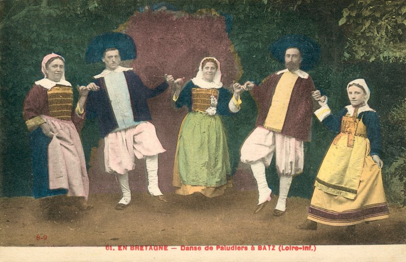 I Bretagne, Dance of Salt-arbejdere i Batz af French Photographer