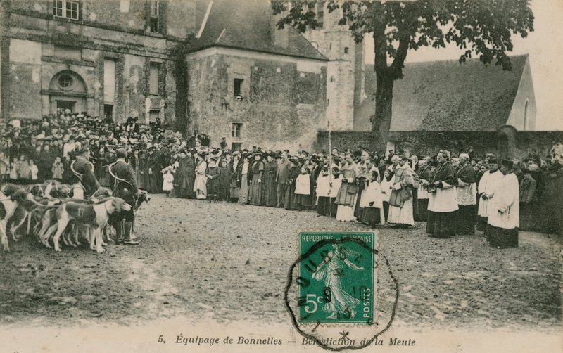 Bonnelles besætning - Meules velsignelse. Postkort sendt i 1913. af French Photographer
