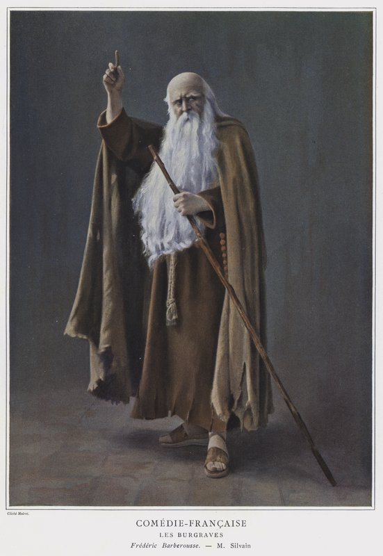 Eugene Silvain som Frederick Barbarossa i Les Burgraves (farvet foto) af French Photographer